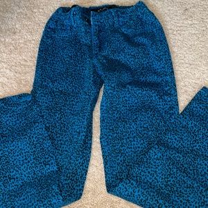 Girls Size 10 Jordache Teal Leopard Light weight jeans